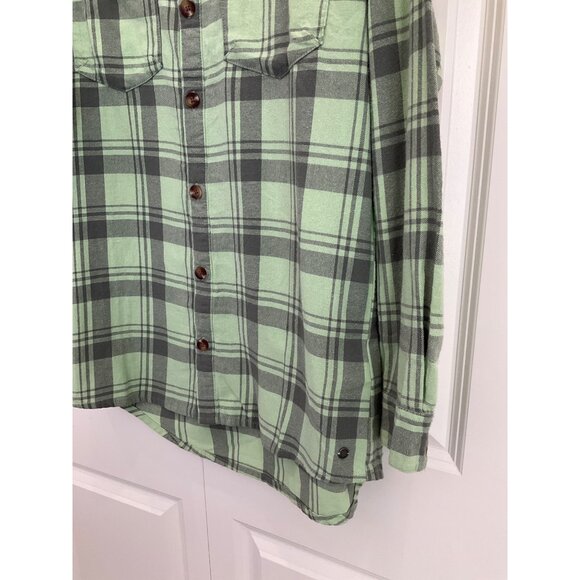 Roxy Let It Go Women's L/S Flannel Shirt - Green size SMALL - Picture 4 of 5